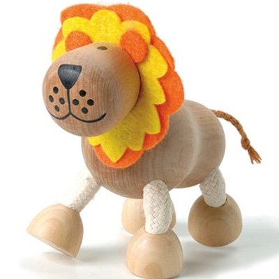 wooden lion toy