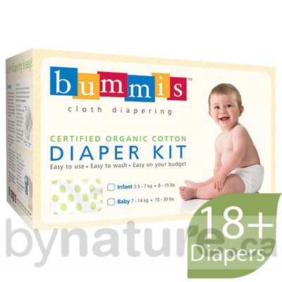  Baby Diapers on Bummis Organic Cotton Prefold Cloth Diaper Kit   Ecobabysteps